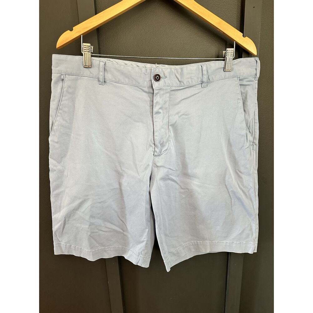 Faherty Men’s Chino Shorts - Light Blue, Size 36, Flat Front With Pockets